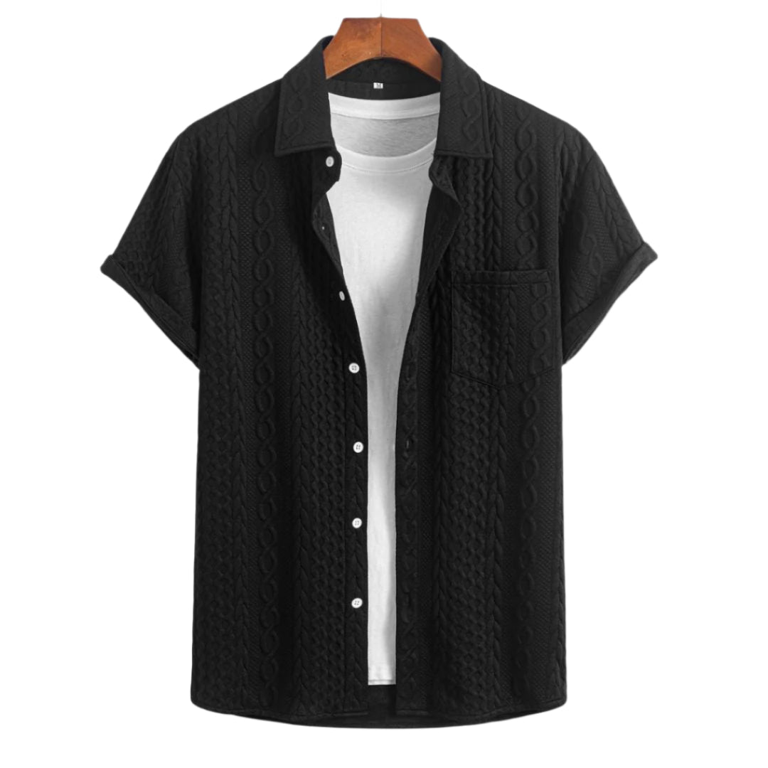 Herrens Kofta Skjorta Avstickande Design 0