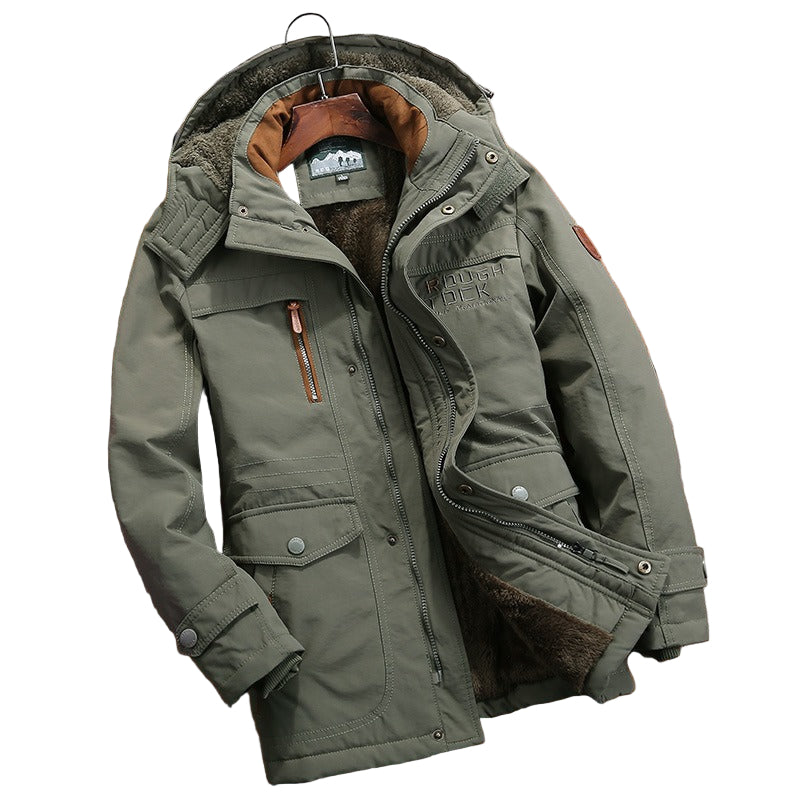 Herrens Kviltade Jacka Med Huva – Löst Snitt 0