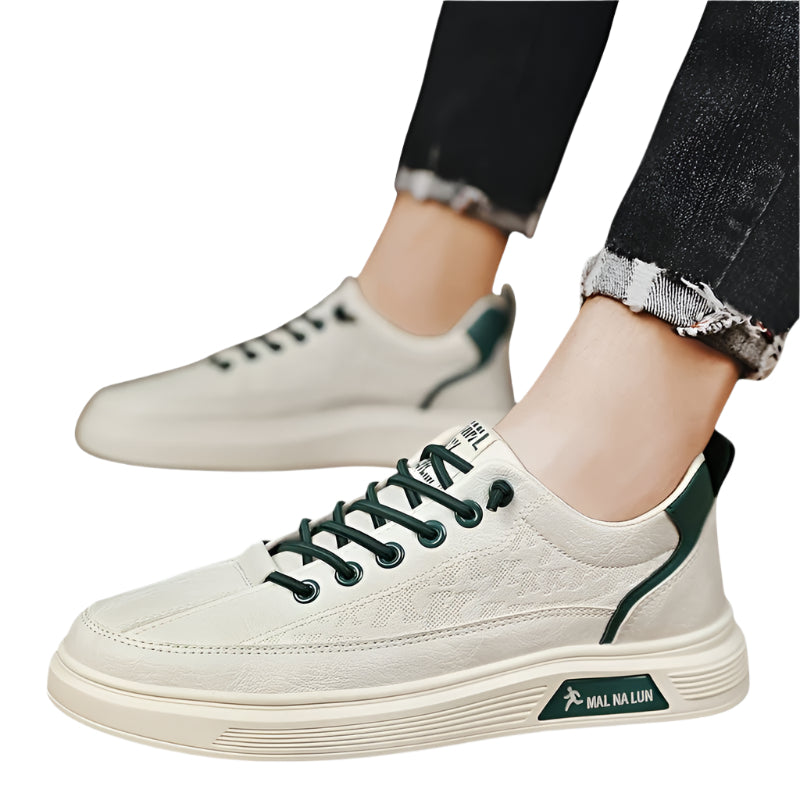 Herrens Lågskor Sportiga PU Med Rund Tå och Mjukt Innersula 0