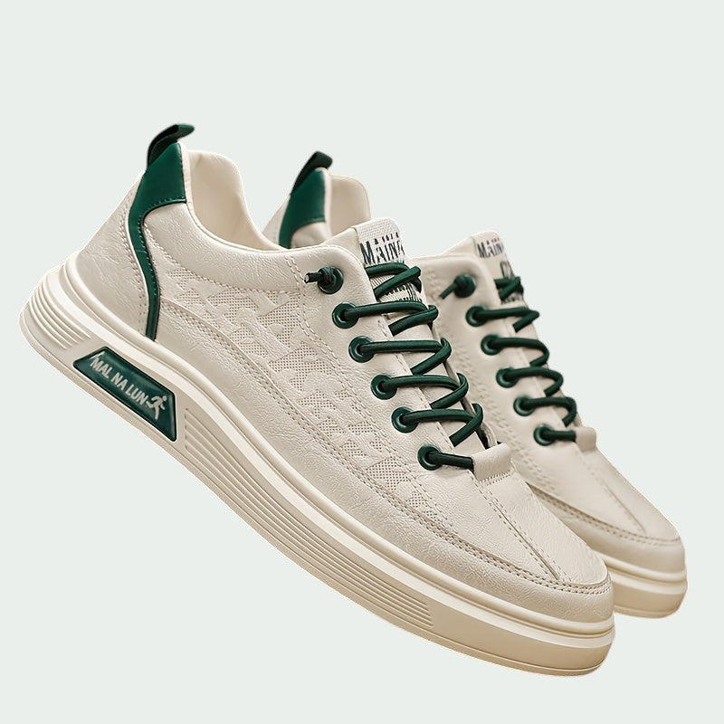 Herrens Lågskor Sportiga PU Med Rund Tå och Mjukt Innersula 1