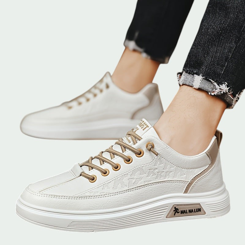 Herrens Lågskor Sportiga PU Med Rund Tå och Mjukt Innersula 6