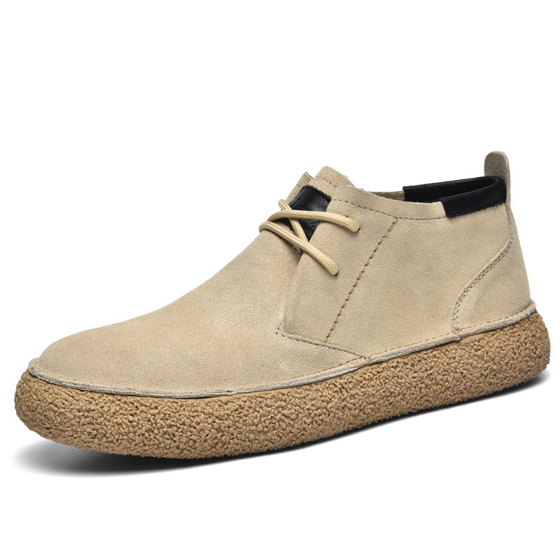 Herrens Mid-Top Loafers med Texturerad Sula och Snörning 7