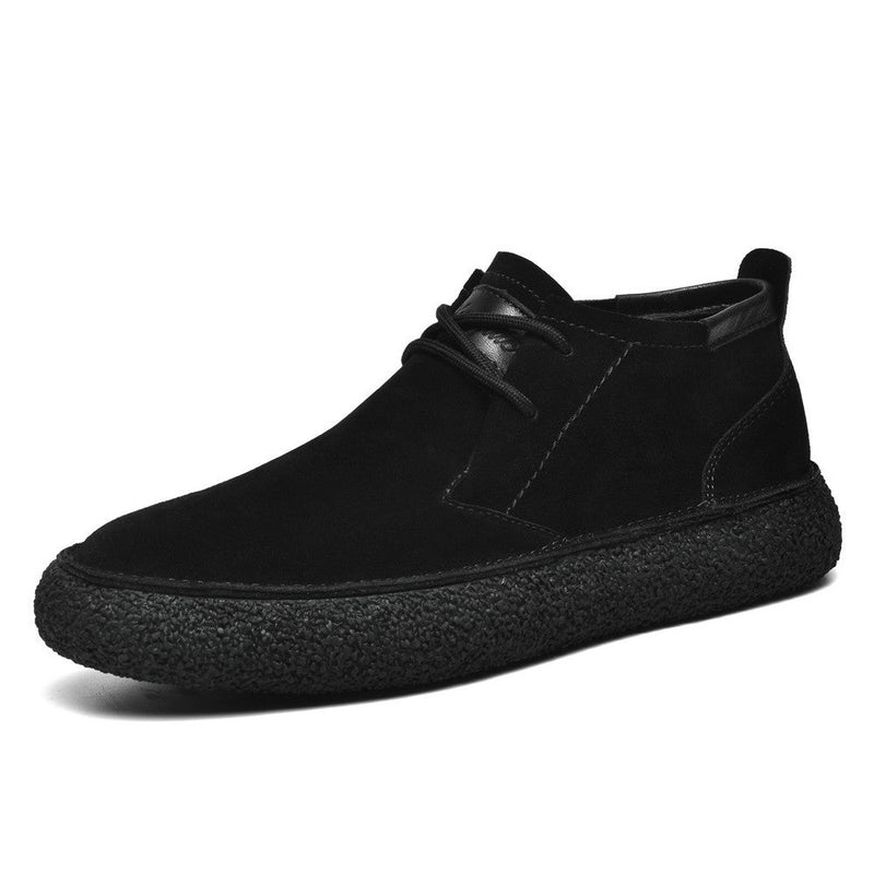 Herrens Mid-Top Loafers med Texturerad Sula och Snörning 8