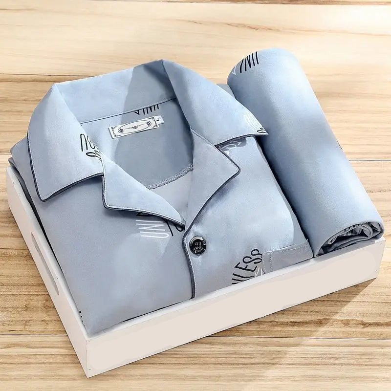 Herrens Pyjamasset Klassisk Stil 3