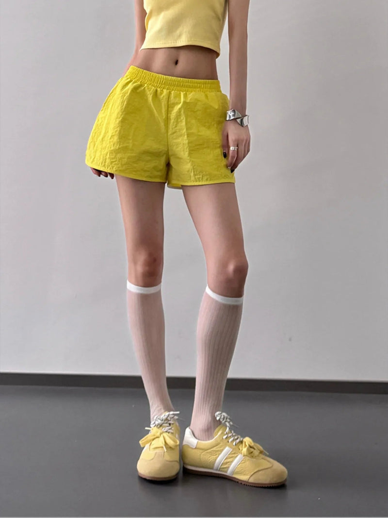 Herrens Shorts Avslappnad Bomull och Linne med Elastisk Midja 3