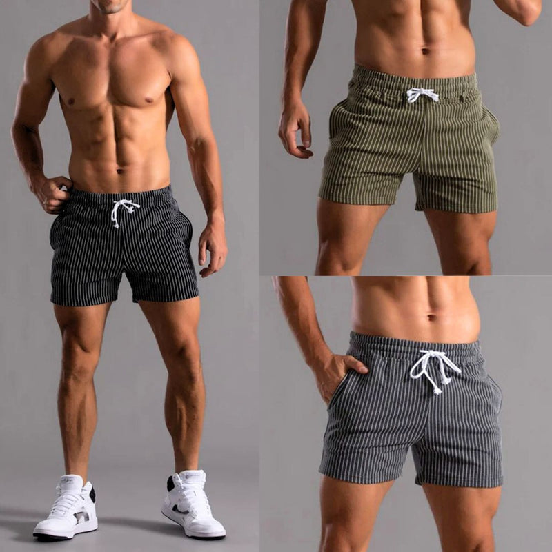 Herrens Shorts i Pinstripe Stil för Aktivitet och Avkoppling 5