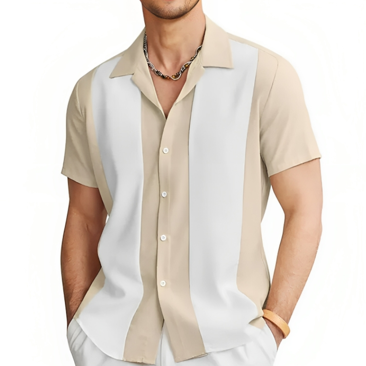 Herrens Sommar Casual Skjorta Polyester 1