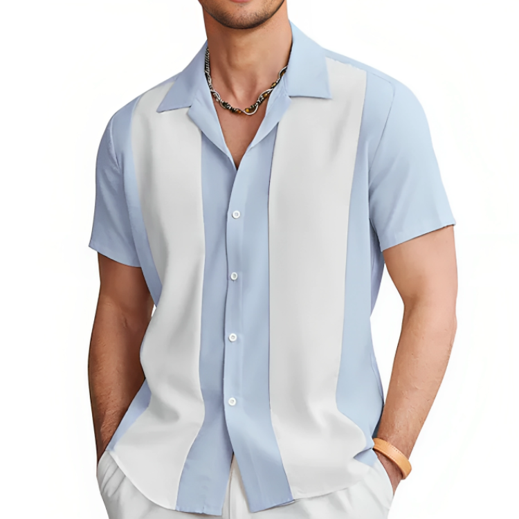 Herrens Sommar Casual Skjorta Polyester 3