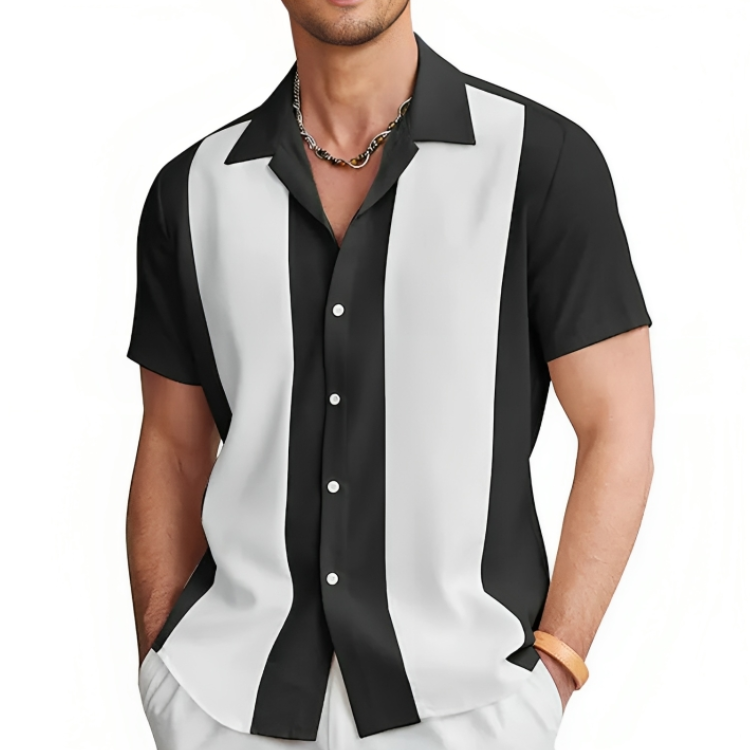 Herrens Sommar Casual Skjorta Polyester 4