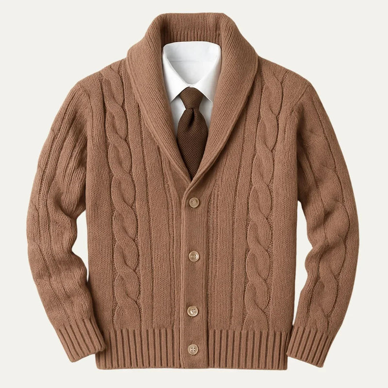 Herrens Stickad Cardigan Skräddarsydd Passform 1