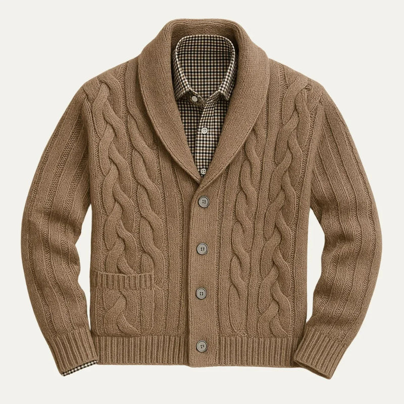 Herrens Stickad Cardigan Skräddarsydd Passform 2