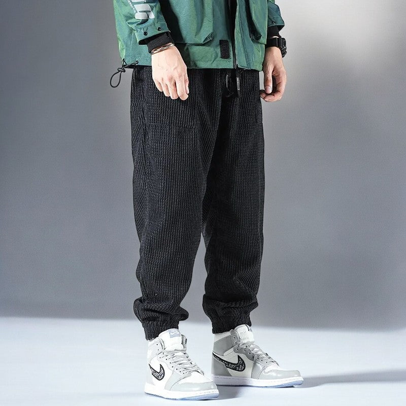 Herrens Sweatpants i Corduroy med Avslappnad Passform 5