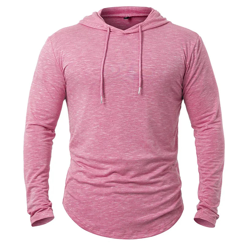 Herrens Träningshoodie Långärmad Polyester Bomull 6