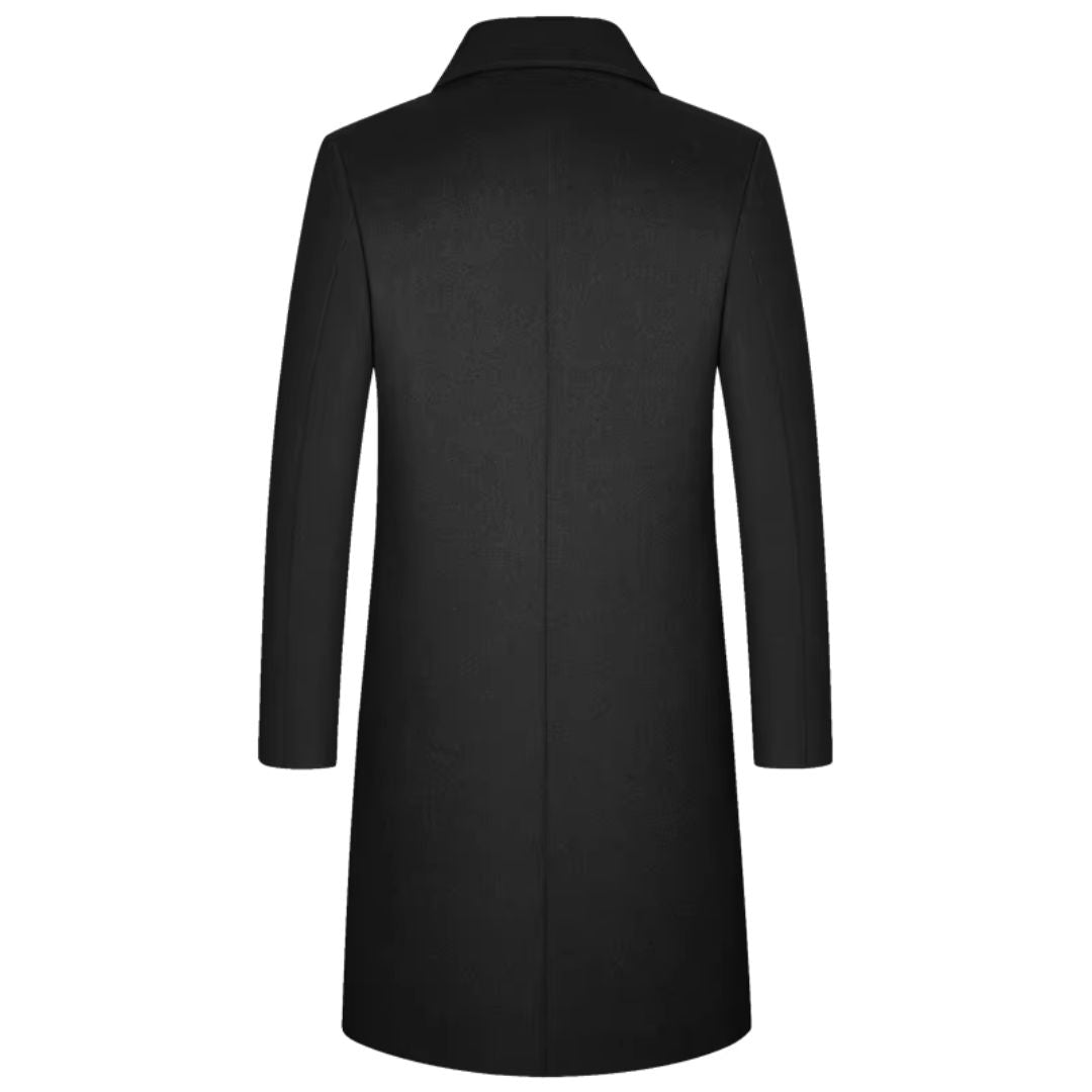 Herrens Trench Coat i Ull med Silkeslen Foder 1
