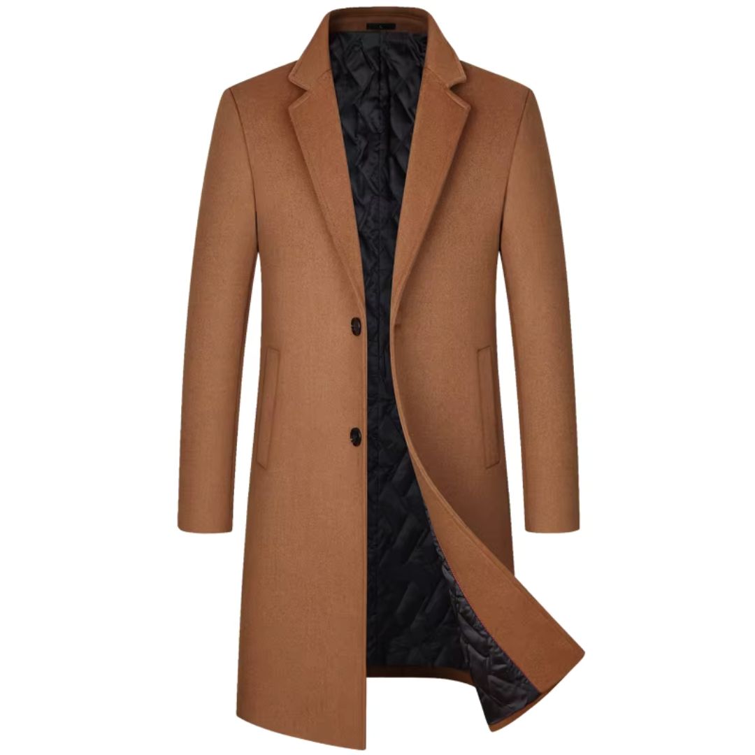 Herrens Trench Coat i Ull med Silkeslen Foder 3