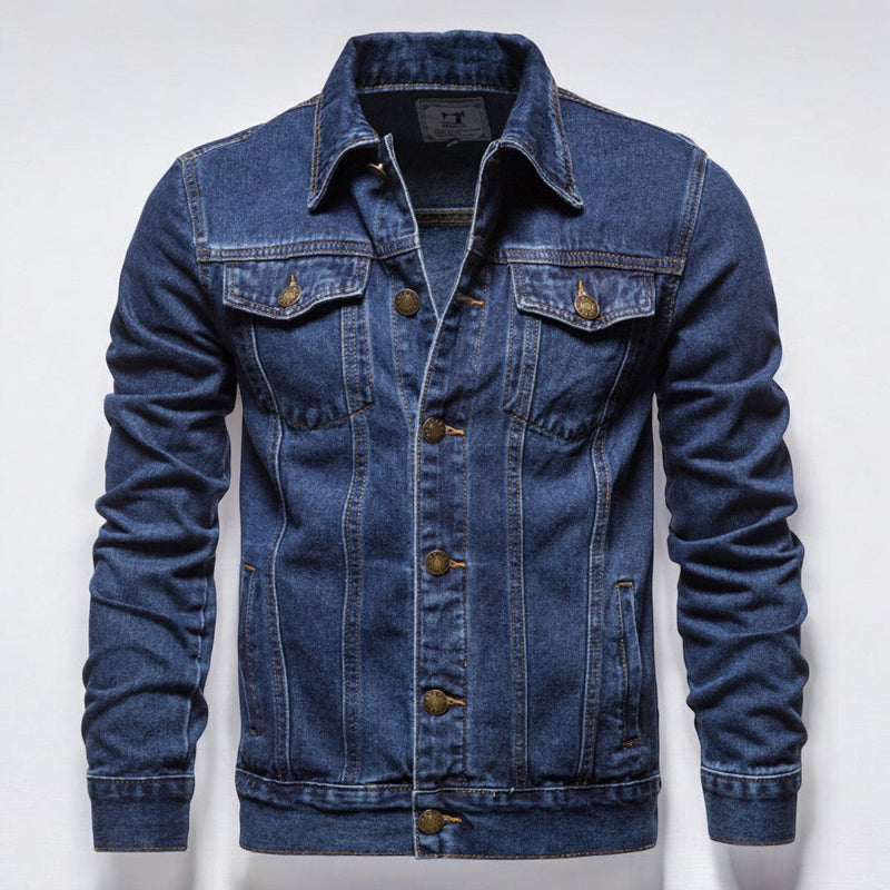 Herrens Tvättad Denimjacka Allround Stil 3