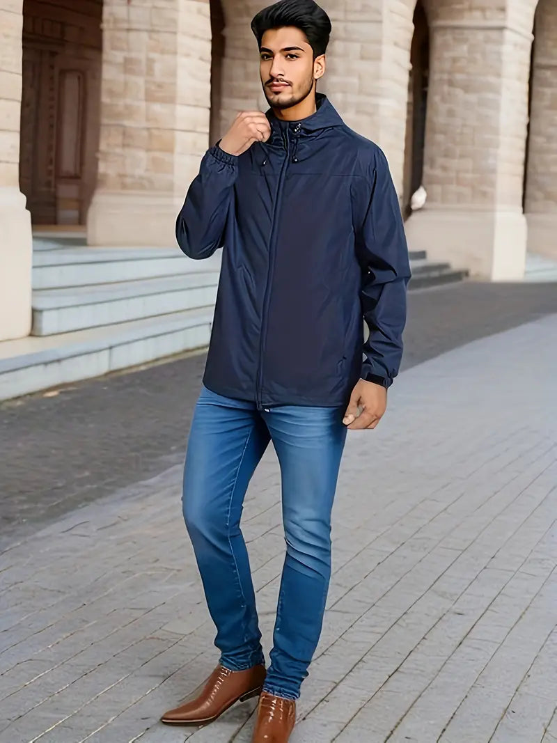 Herrens Vattentålig Vindjacka för Avslappnad Stil 3