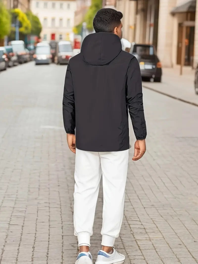 Herrens Vattentålig Vindjacka för Avslappnad Stil 7