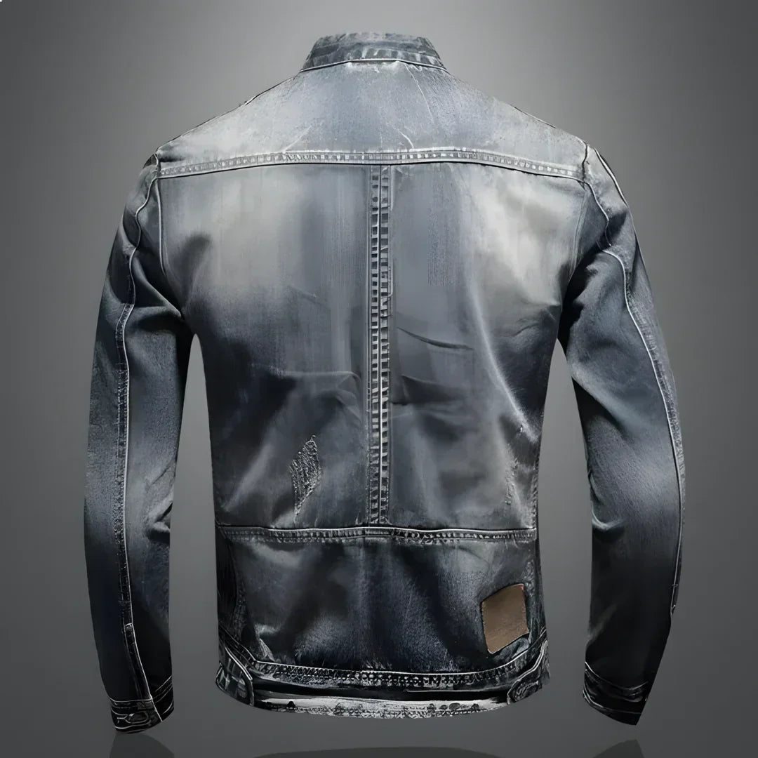 Herrens Vinter Denimjacka Modern Design 1