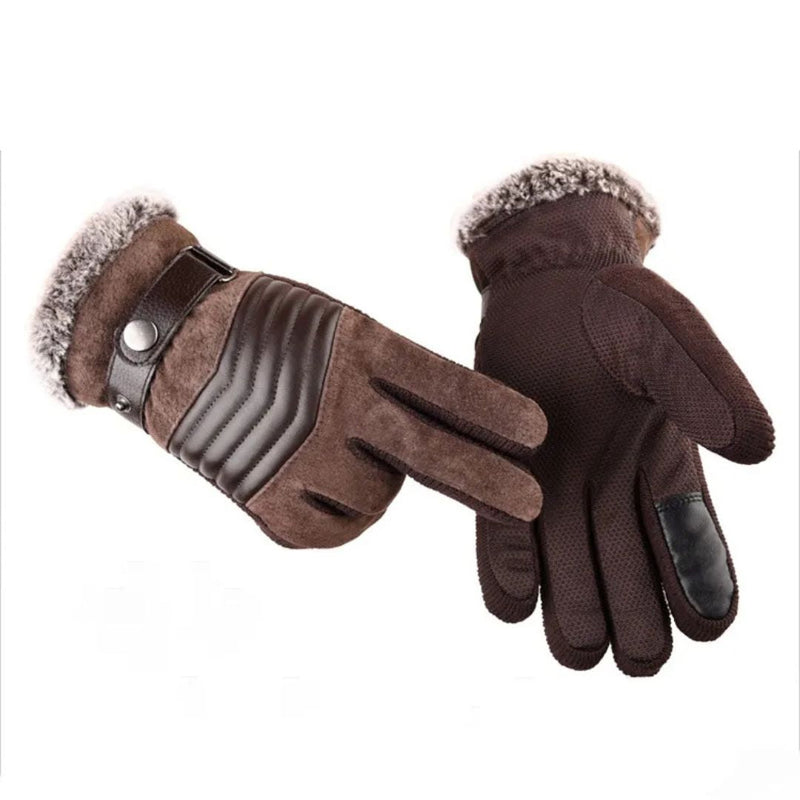 Herrhandskar i Läder för Vinter med Touchscreen 1