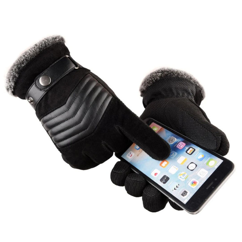 Herrhandskar i Läder för Vinter med Touchscreen 3