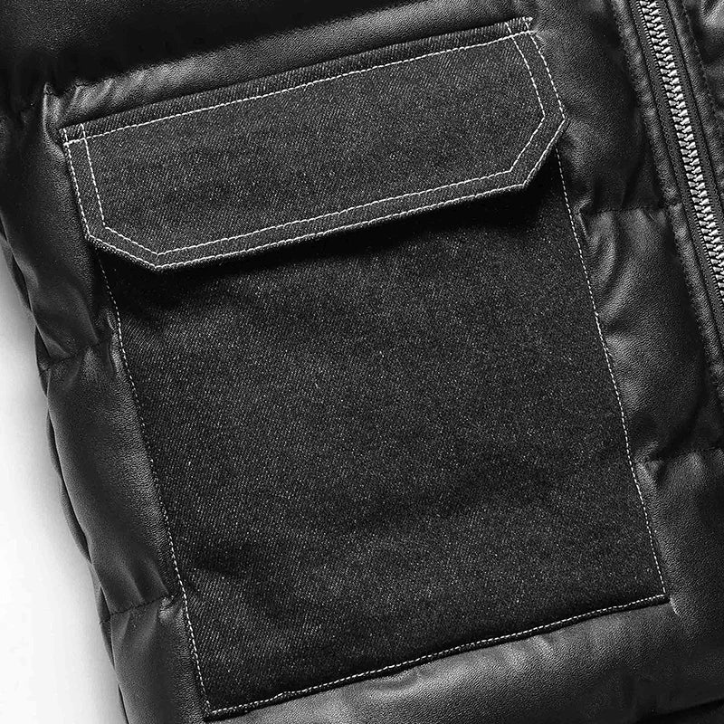 Herrjacka Casual med Ståkrage och Stora Fickor för Höst- och Vårsäsong 3