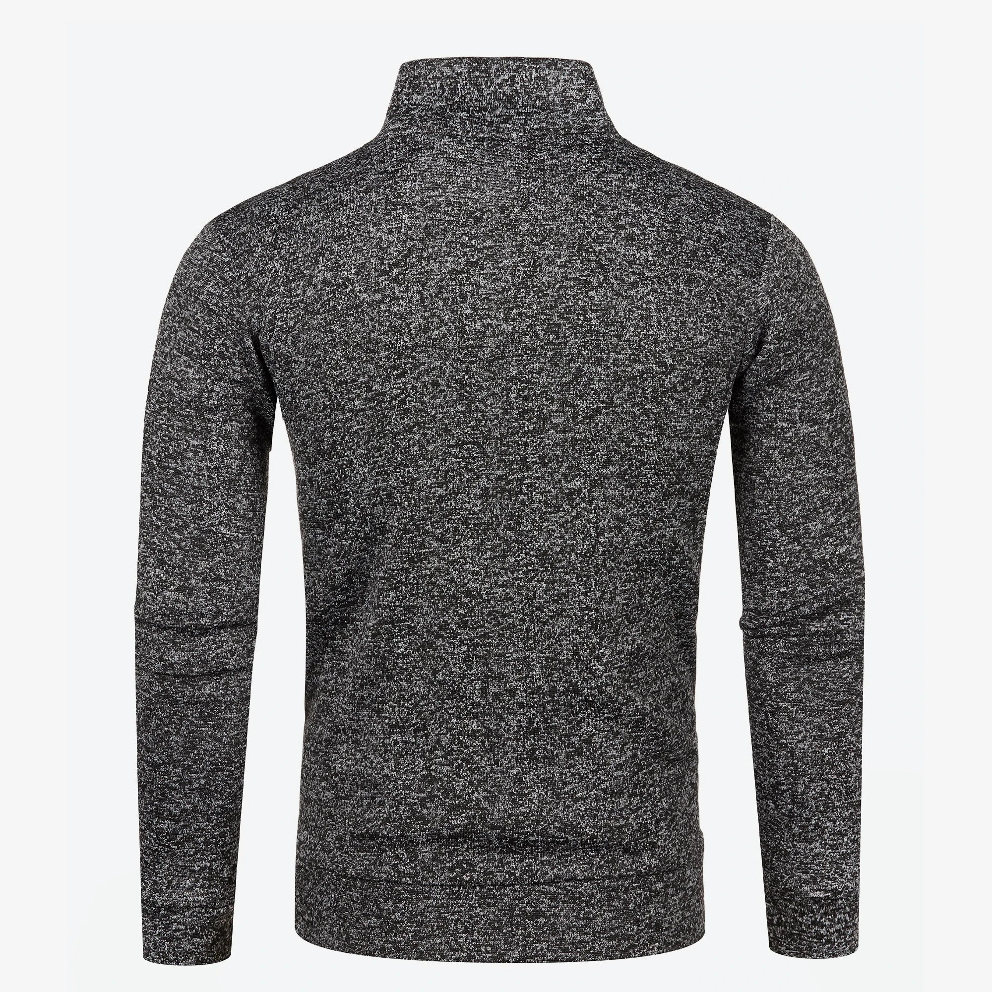 Herrjacka Stickad Vinterjacka med Ståkrage för Utomhusbruk 3