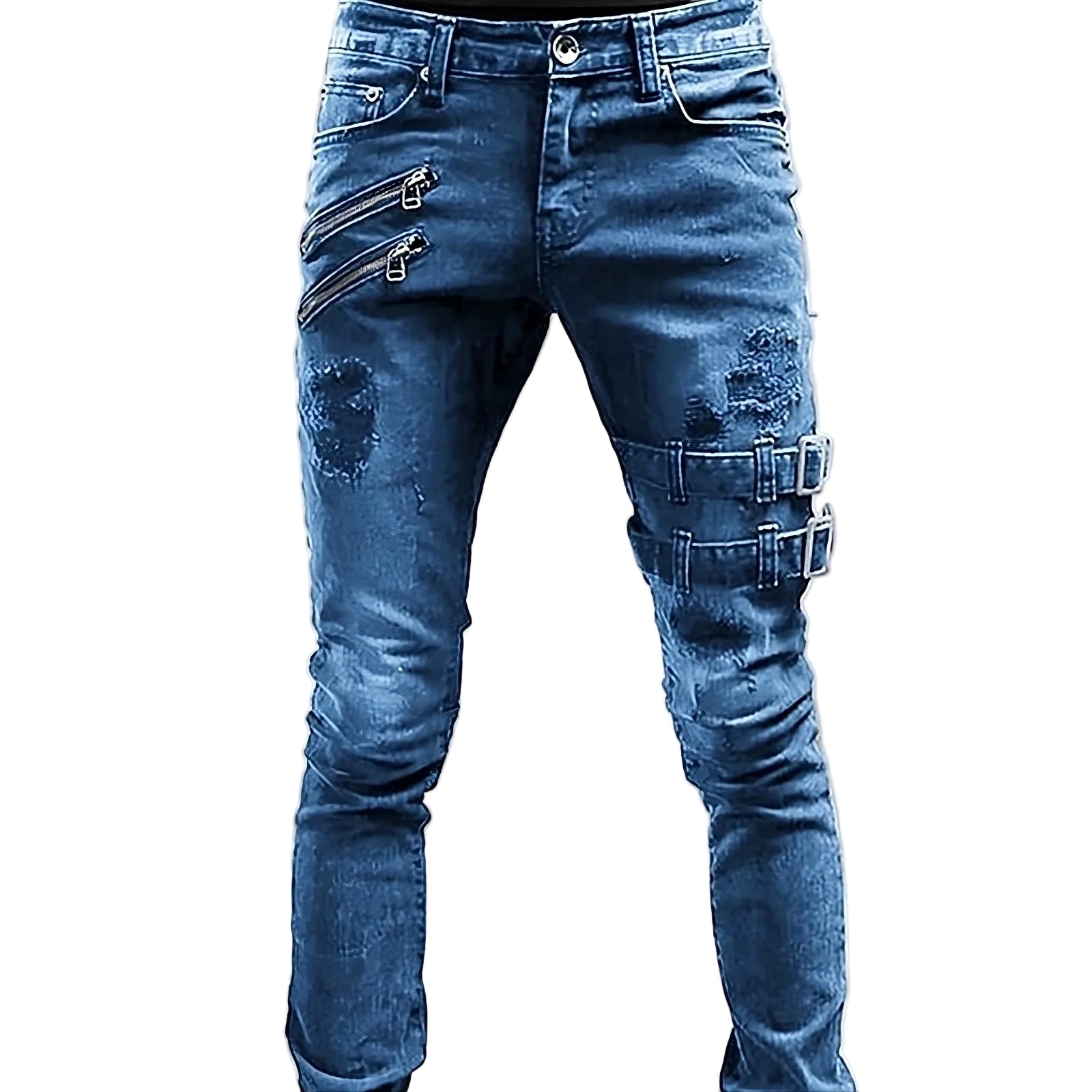 Herrjeans med Spännen och Dragkedjor, Modern Stil 0