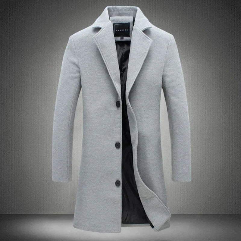 Herrkappa Ullblandning Klassisk Design Värmande och Tidlös 5