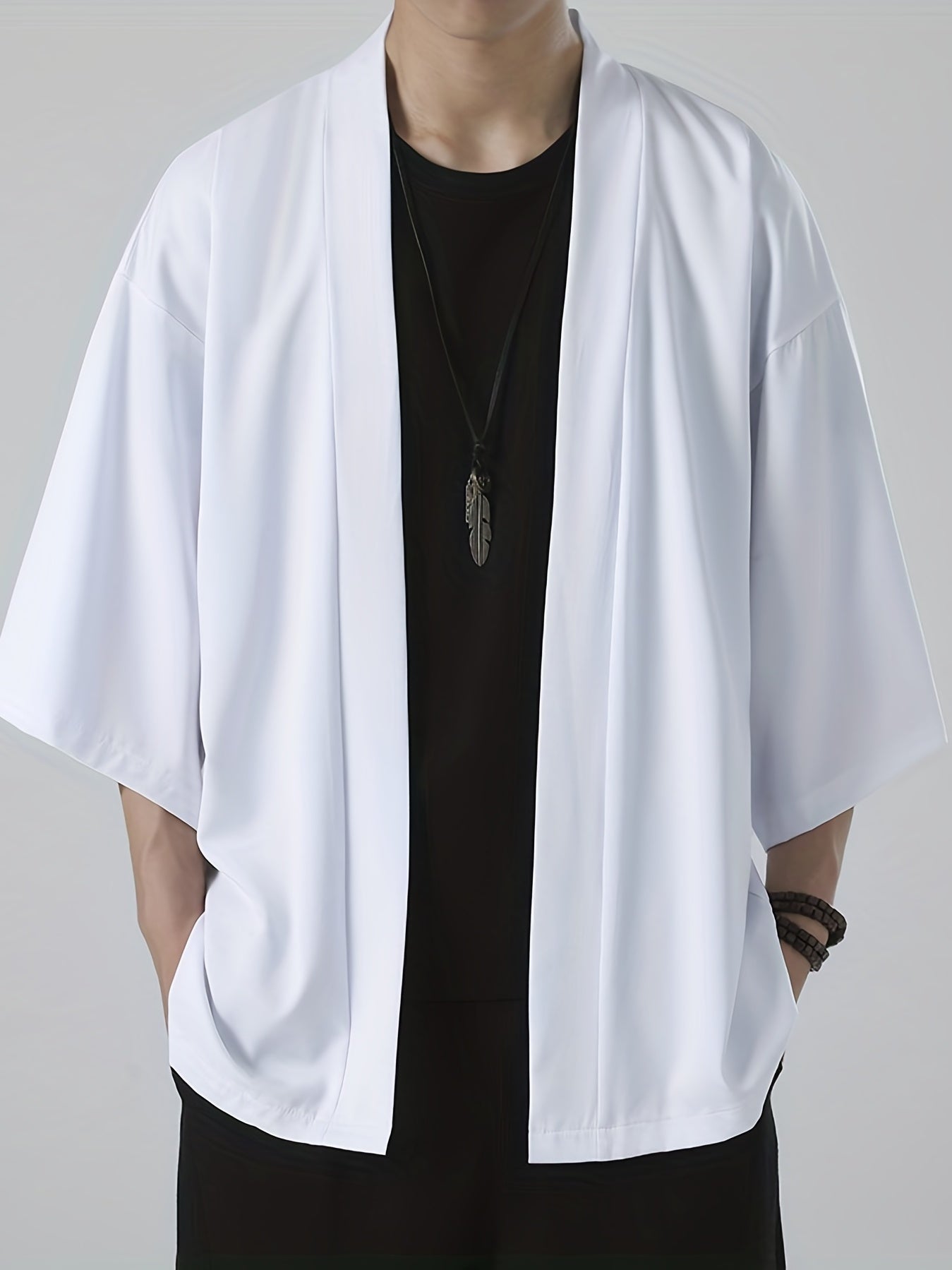 Herrkimono i japansk stil med avslappnad passform 1