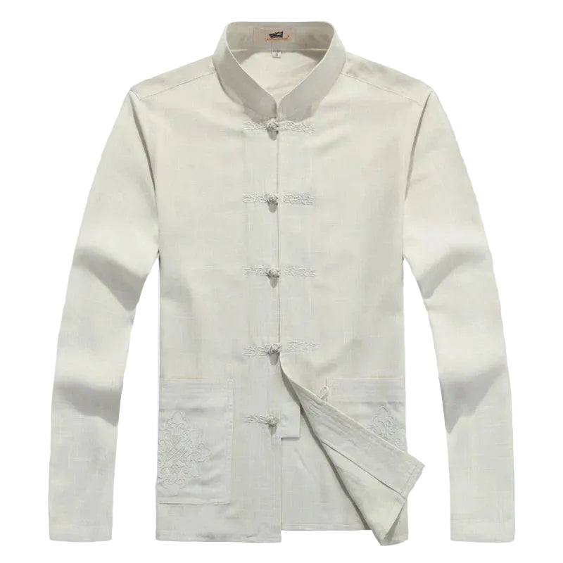 Herrklädesset Japansk Design Långärmad Top och Byxor 0