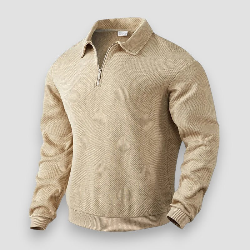 Herrpikétröja Sportig Design med Dragkedja 1