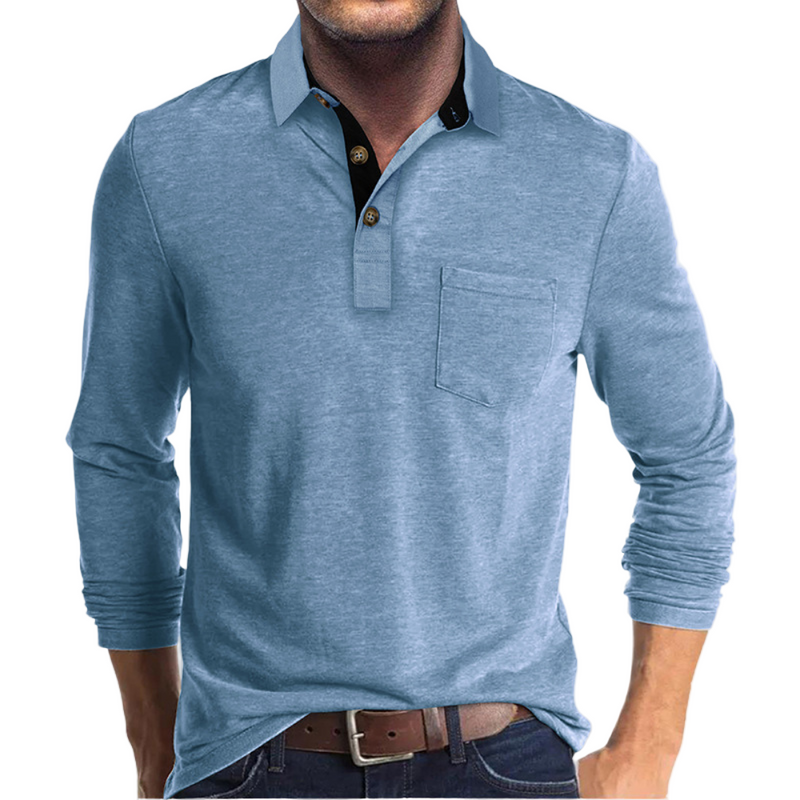Herrpoloshirt Modern Stilren För Avslappnad Och Formell Användning 0