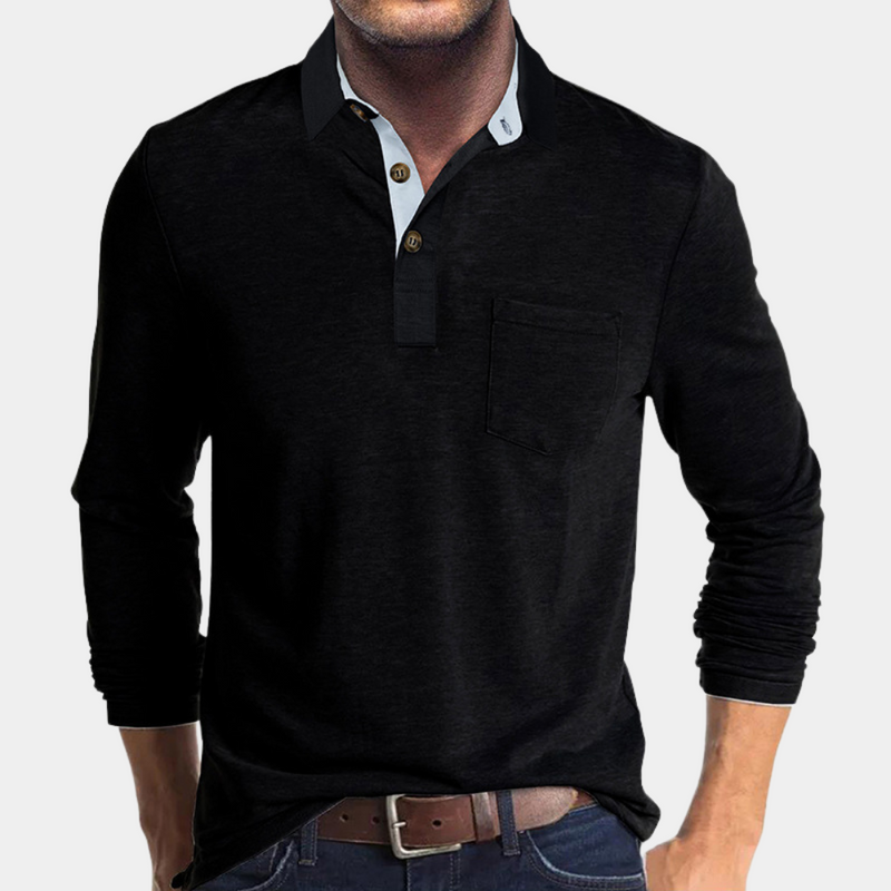 Herrpoloshirt Modern Stilren För Avslappnad Och Formell Användning 2
