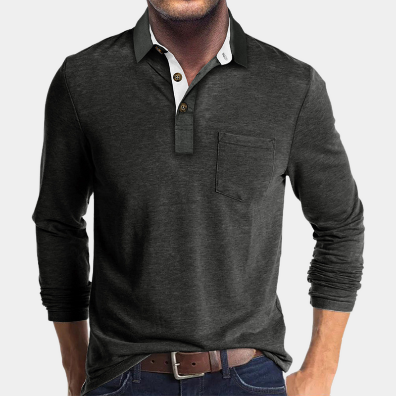 Herrpoloshirt Modern Stilren För Avslappnad Och Formell Användning 3