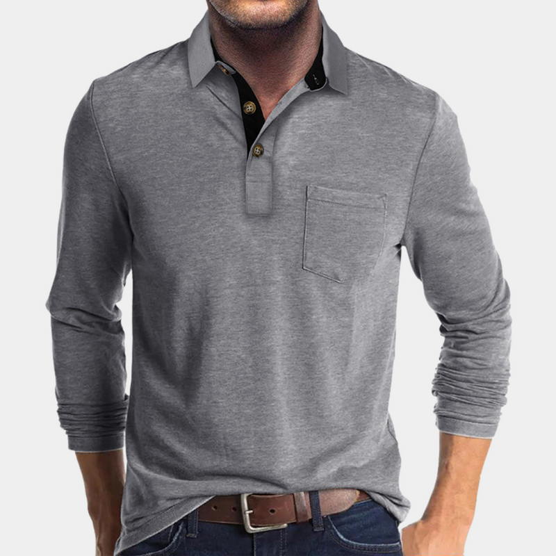 Herrpoloshirt Modern Stilren För Avslappnad Och Formell Användning 4