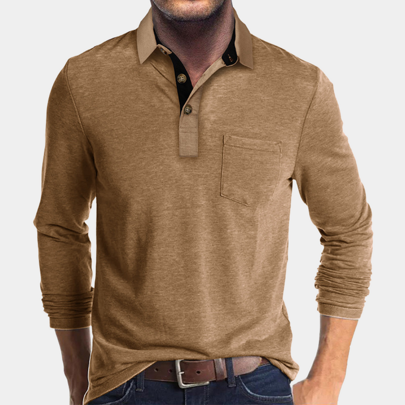 Herrpoloshirt Modern Stilren För Avslappnad Och Formell Användning 5