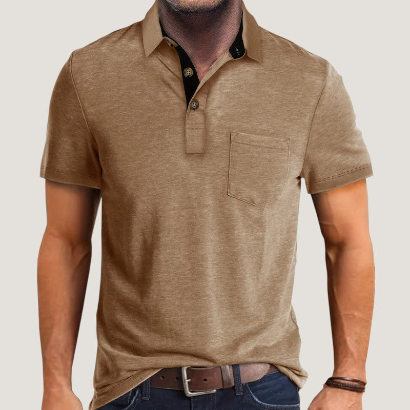 Herrskjorta Kortärmad Med Fickor Polyester Sommar 13