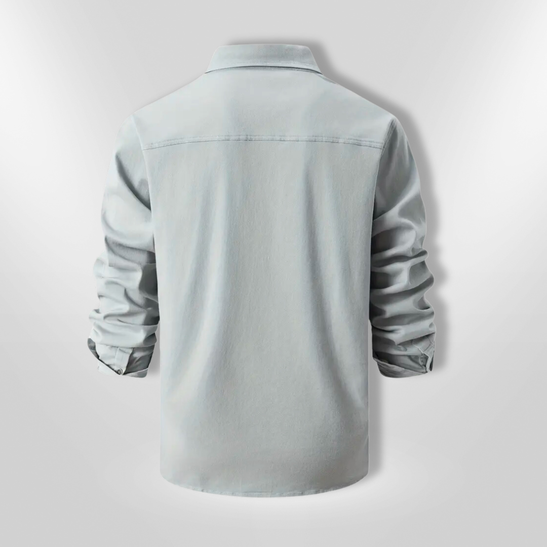 Herrskjorta Långärmad Skräddarsydd Hållbart Tyg 7