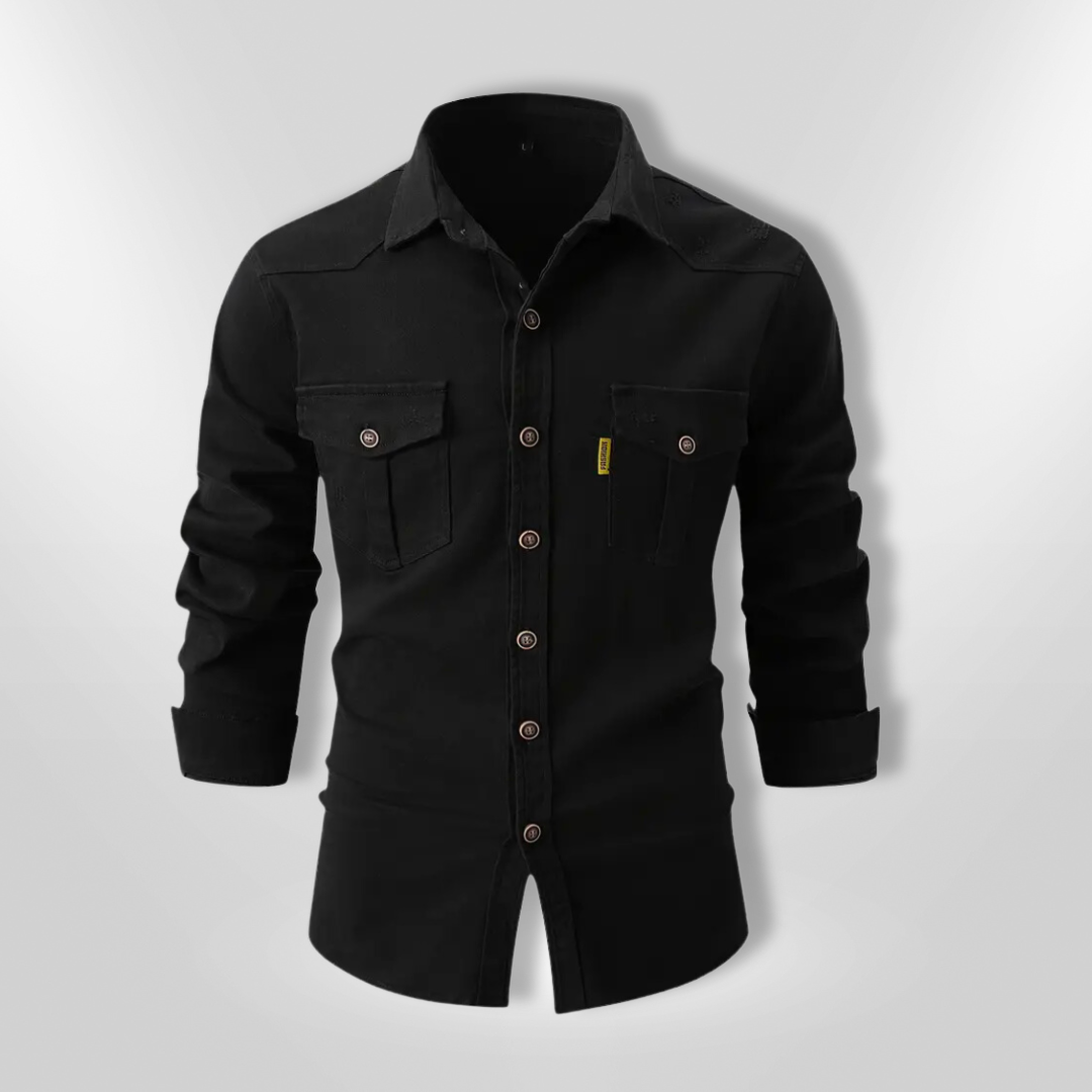Herrskjorta Långärmad Skräddarsydd Hållbart Tyg 9