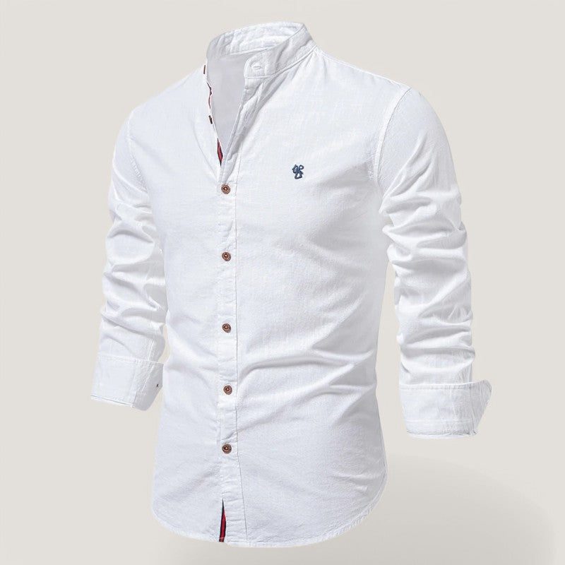 Herrskjorta Långärmad Sommarstil Lätt Material 1