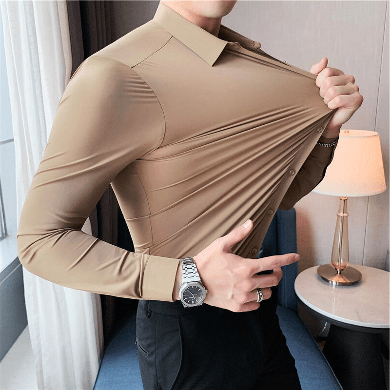 Herrskjorta Modern Stretch Tyg 2