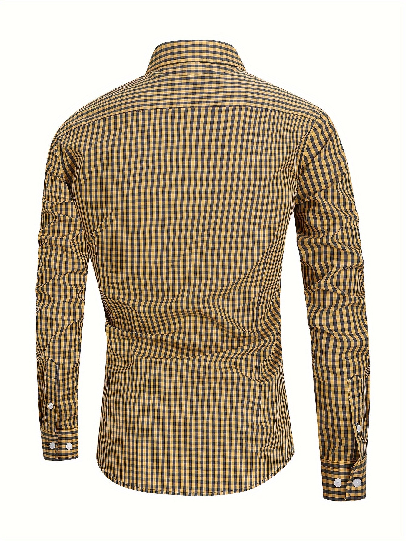 Herrskjorta Rutmönster Modern Stil för Vardag och Speciella Tillfällen 3