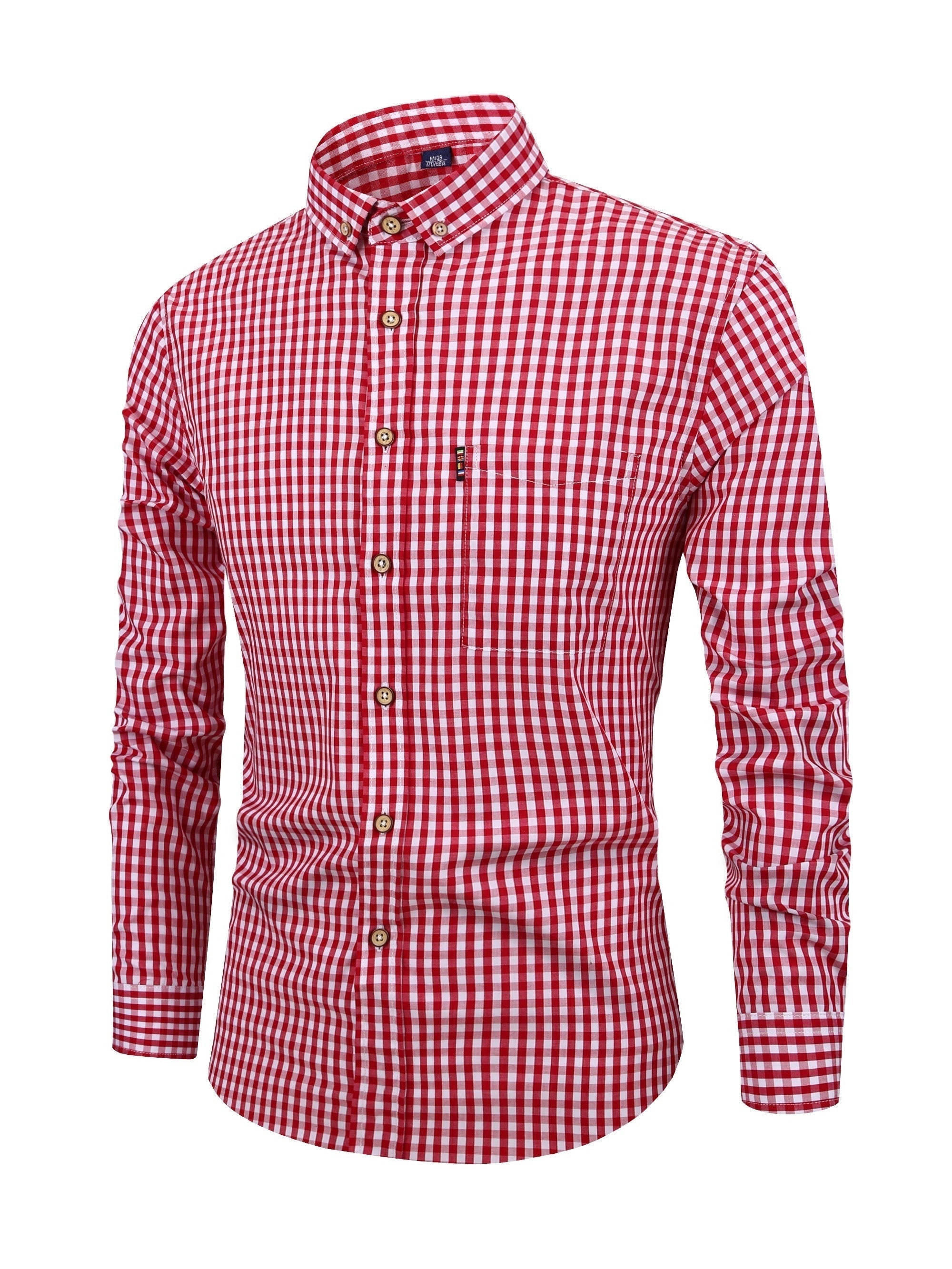 Herrskjorta Rutmönster Modern Stil för Vardag och Speciella Tillfällen 4
