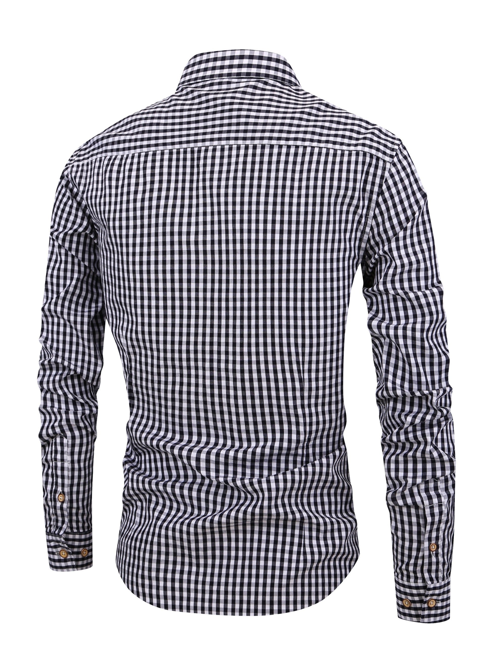 Herrskjorta Rutmönster Modern Stil för Vardag och Speciella Tillfällen 7