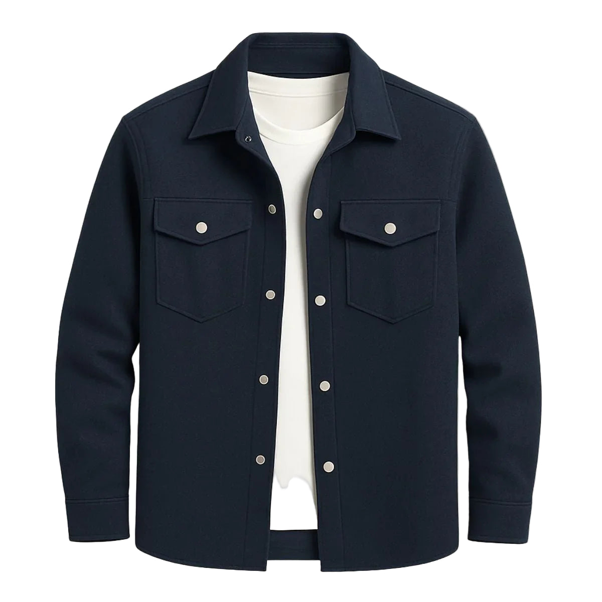 Herrskjorta Skjortjacka Lättviktig Stil för Många Tillfällen 1