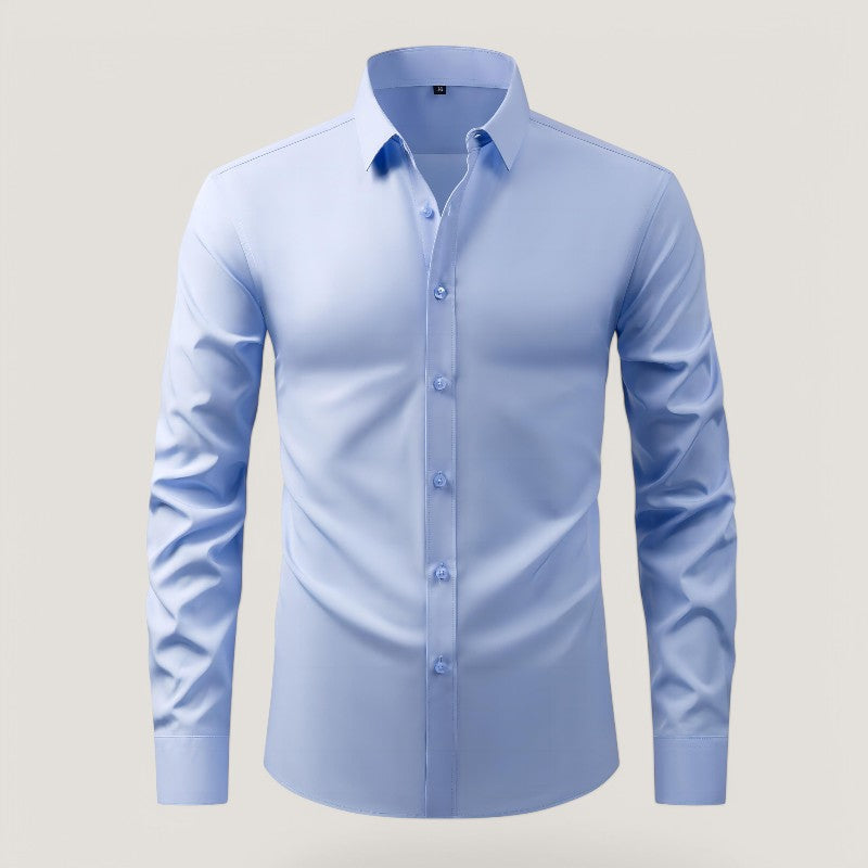 Herrskjorta Slim-Fit Elastisk och Rynkfri 2