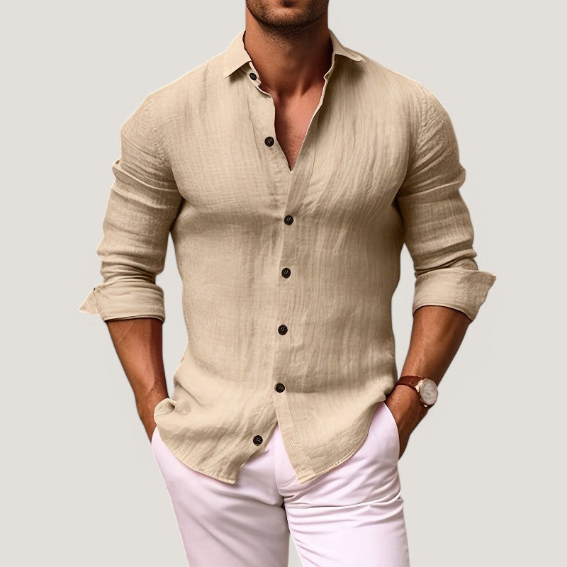 Herrskjorta Trachten Regular Fit Coton 5