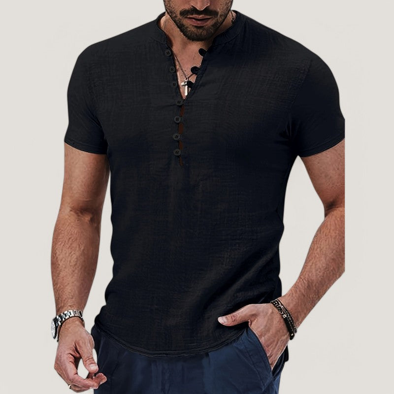 Herrskjorta i Lin och Bomull Vintage Sommar 4