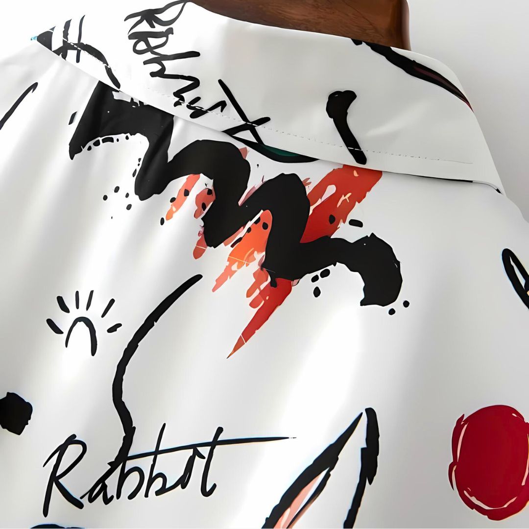 Herrskjorta med Avslappnad Passform och Tryck 3